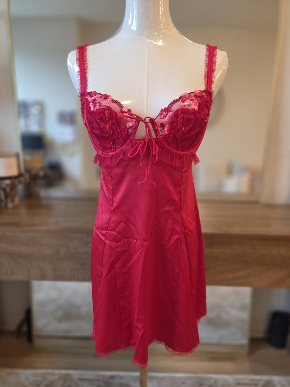 For Love And Lemons Lace-Trim Satin Chemise – Women Intimates